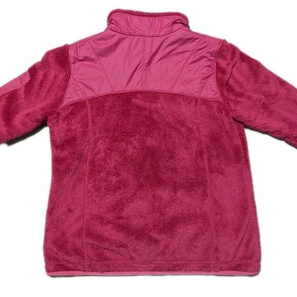 Nike ACG Women’s Fleece Jacket L Pink Full Zip High Loft Sherpa Nylon Panels - Picture 4 of 13